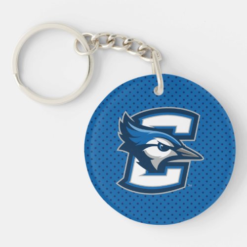 Creighton University Polka Dot Pattern Keychain