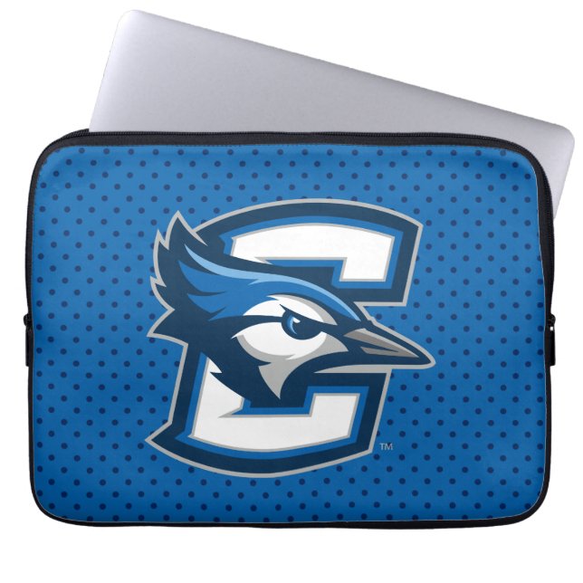 Creighton University Polka Dot Pattern Laptop Sleeve (Front)