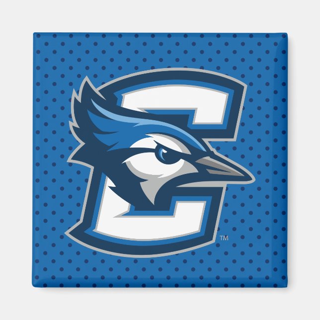 Creighton University Polka Dot Pattern Magnet (Front)