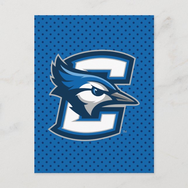 Creighton University Polka Dot Pattern Postcard (Front)