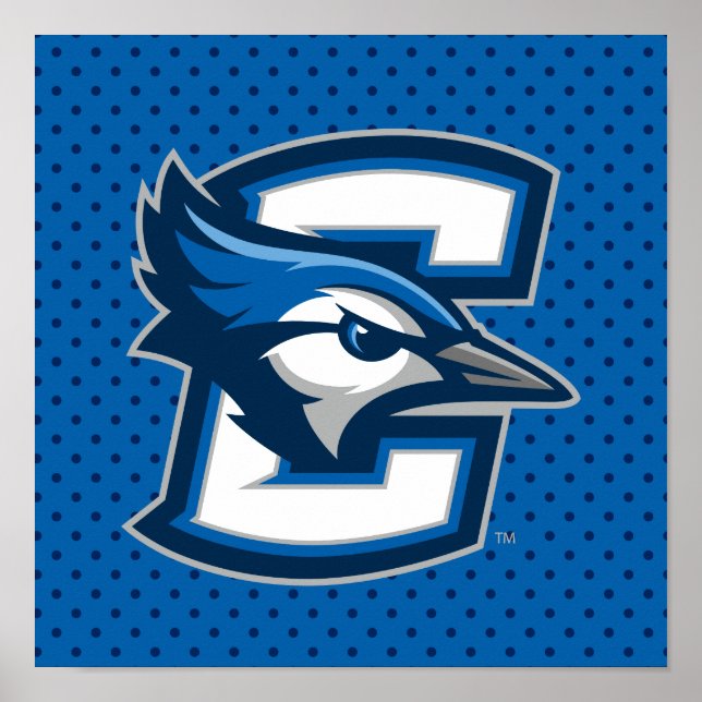 Creighton University Polka Dot Pattern Poster (Front)
