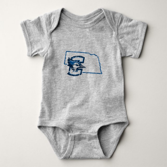 Creighton University State Love Baby Bodysuit (Front)
