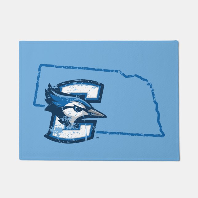 Creighton University State Love Doormat (Front)