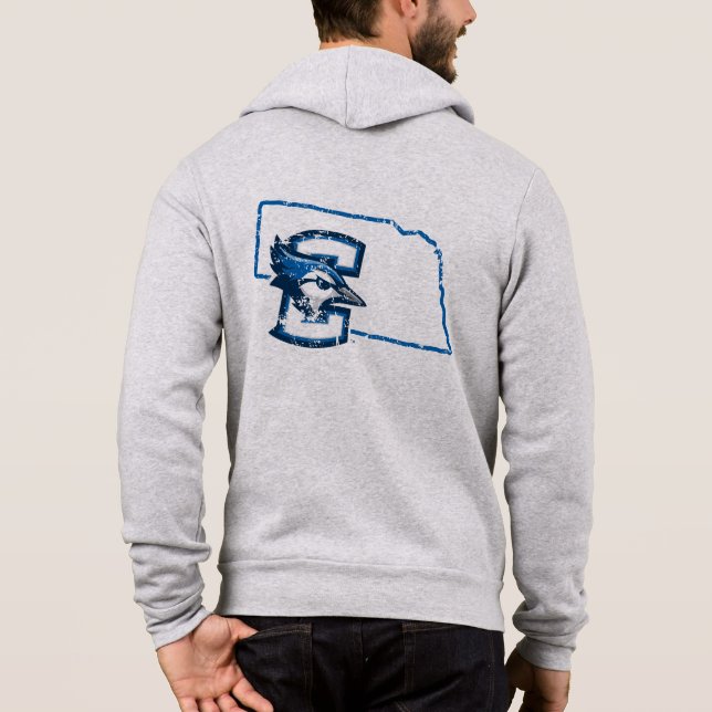 Creighton University State Love Hoodie (Back)