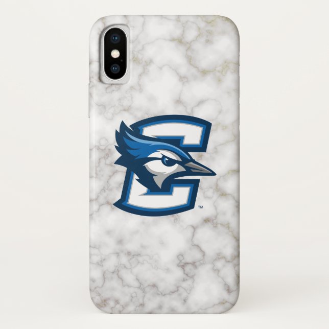 Creighton University White Marble Case-Mate iPhone Case (Back)