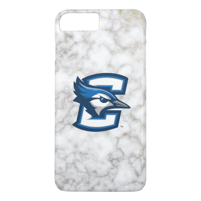 Creighton University White Marble Case-Mate iPhone Case (Back)
