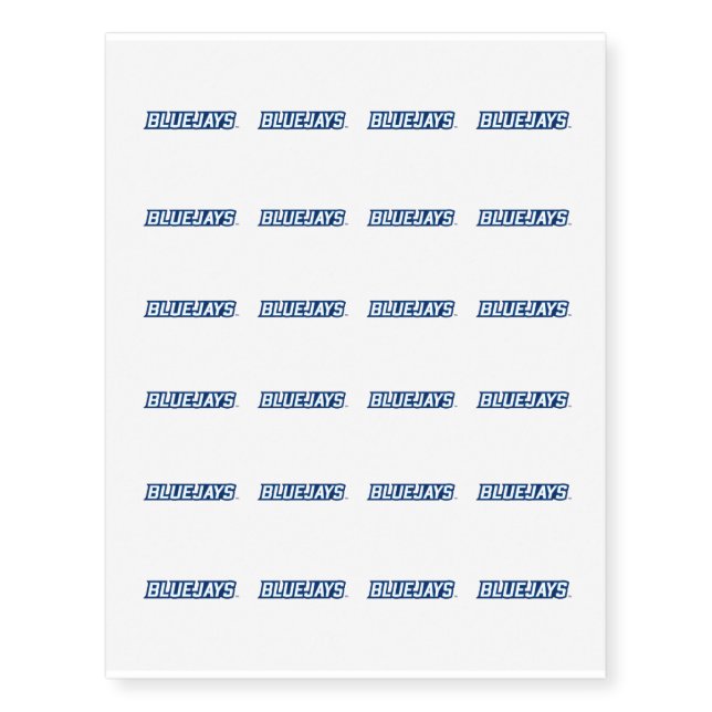 Creighton Wordmark Temporary Tattoos (Front)