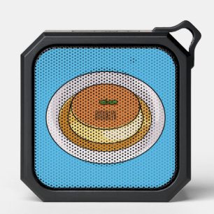 Creme caramel cartoon illustration bluetooth speaker