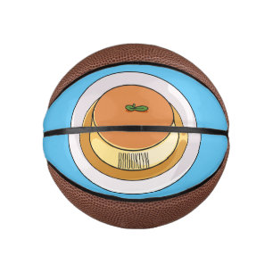 Creme caramel cartoon illustration  mini basketball