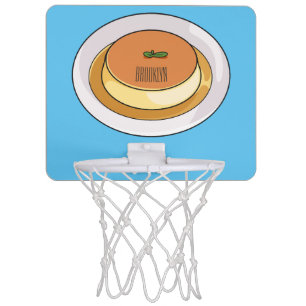 Creme caramel cartoon illustration mini basketball hoop