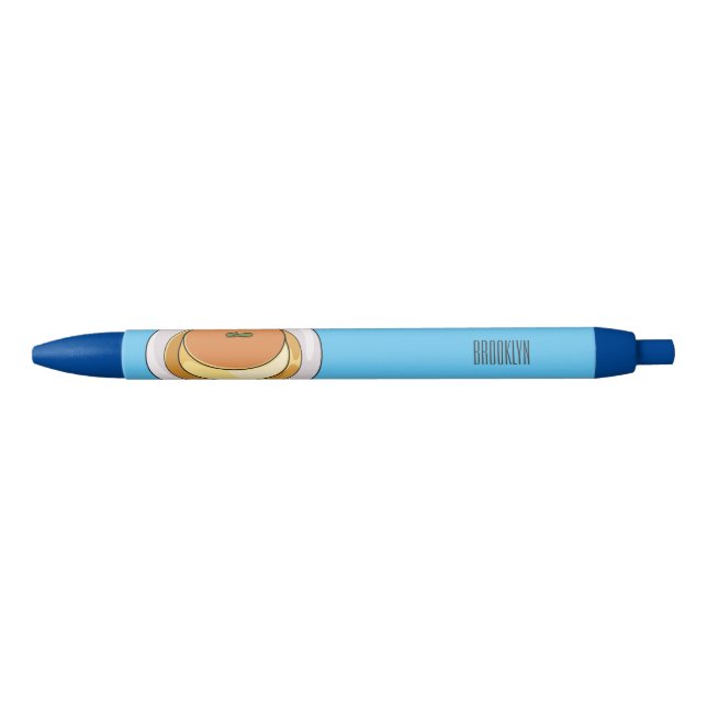 Creme caramel cartoon illustration pen (Front)