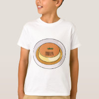 Creme caramel cartoon illustration