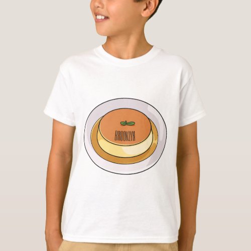 Creme caramel cartoon illustration  T_Shirt