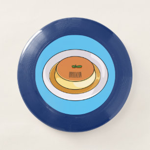 Creme caramel cartoon illustration Wham-O frisbee