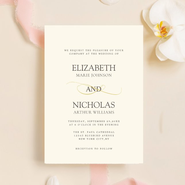 creme chic digital wedding invitation template (Creator Uploaded)