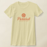 Creme Color Pickleball Slim Fit T Shirt For Women at Zazzle