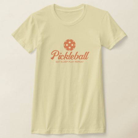 Creme Color Pickleball Slim Fit T Shirt For Women