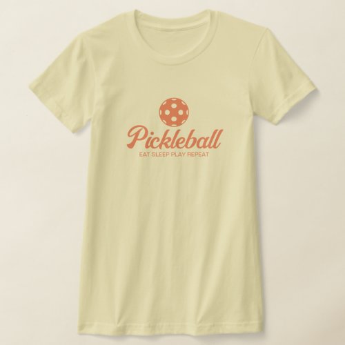 Creme color pickleball slim fit t shirt for women