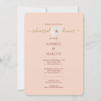 Creme de Peche Orchid Wedding Rehearsal Dinner