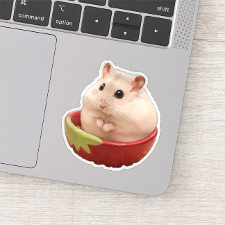 Creme in a strawberry cup sticker