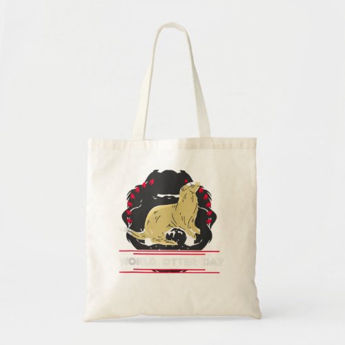 creme Otter Color Gift for World Otter Day  funny Tote Bag