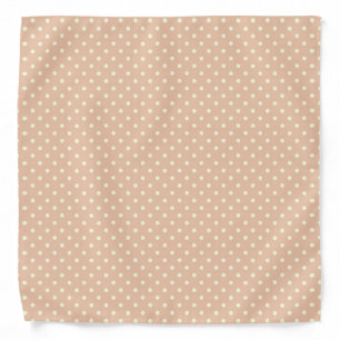 Creme polka dots on powder pink bandana