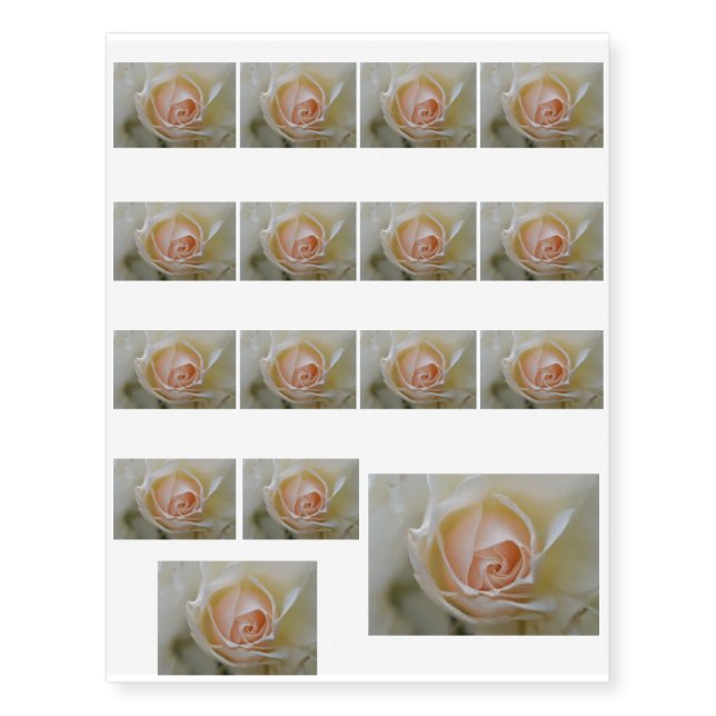 CREME ROSE WEDDING COLLECTION TEMPORARY TATTOOS (Front)