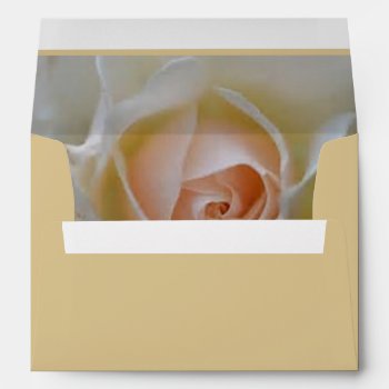 Creme Rose  Wedding Invite Envelopes Custom by CREATIVEWEDDING at Zazzle