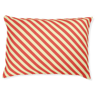 Creme + Stripes Dog  Pet Bed