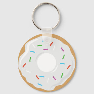 Creme White Donut Key Chain