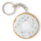 Creme White Donut Key Chain
