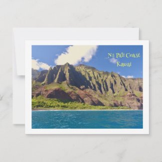 Crenulated Cliffs Of Nā Pali Coast, Kauai Postcard