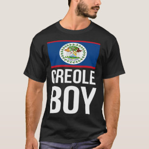 Creole Boy Belize Pride Belizean Flag Culture Afro T-Shirt