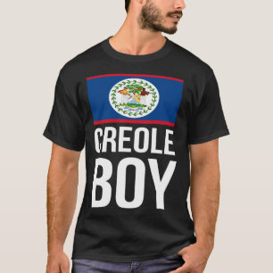 Creole Boy Belize Pride Belizean Flag Culture Afro T-Shirt