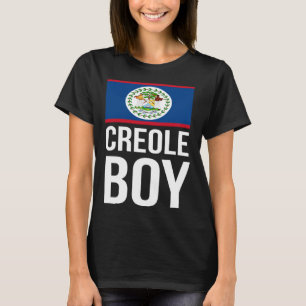 Creole Boy Belize Pride Belizean Flag Culture Afro T-Shirt