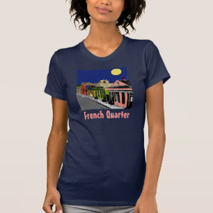 Creole Cottage New Orleans Full Moon T-Shirt