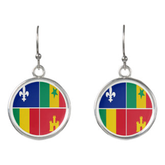 Creole Heritage Flag Drop Earrings
