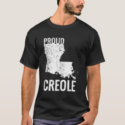 Creole Proud Louisiana Map T_Shirt