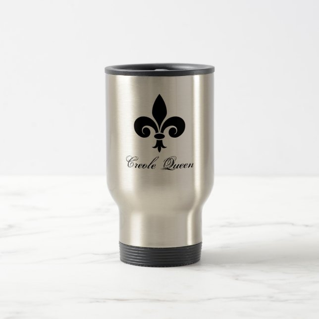 Creole Queen Fleur De Lis Travel Mug (Center)