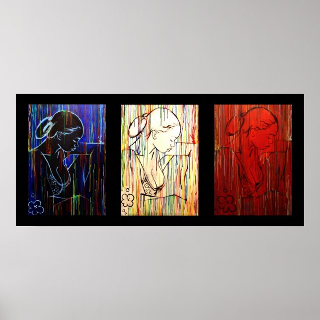 Creole Rain - drapeau tricolore Poster (Front)