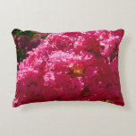 Crepe Myrtle Tree Magenta Floral Accent Pillow