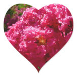 Crepe Myrtle Tree Magenta Floral Heart Sticker