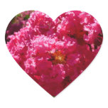 Crepe Myrtle Tree Magenta Floral Heart Sticker