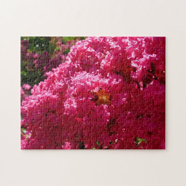Crepe Myrtle Tree Magenta Floral Jigsaw Puzzle (Horizontal)