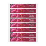 Crepe Myrtle Tree Magenta Floral Wrap Around Label