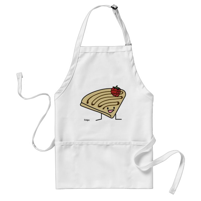 Crepe pasty Strawberry dessert chocolate French Adult Apron (Front)