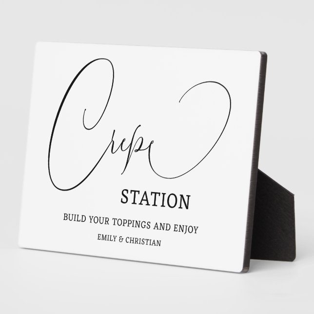Crepe station Wedding sign  Plaque (Side)
