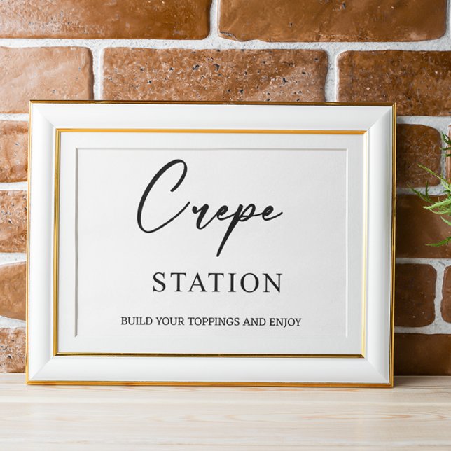 Crepe station Wedding Sign Poster (Creator Uploaded)