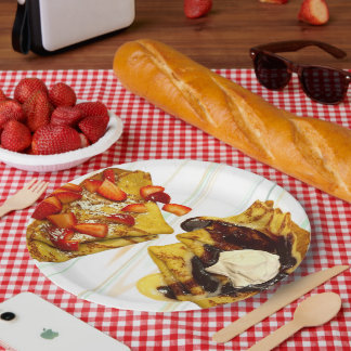 Crepes Photo Paper Plates