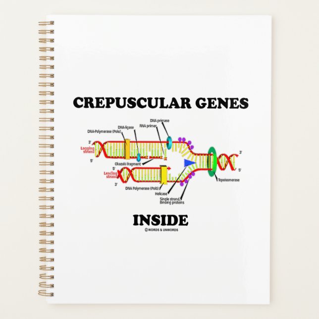 Crepuscular Genes Inside DNA Humor Planner (Front)